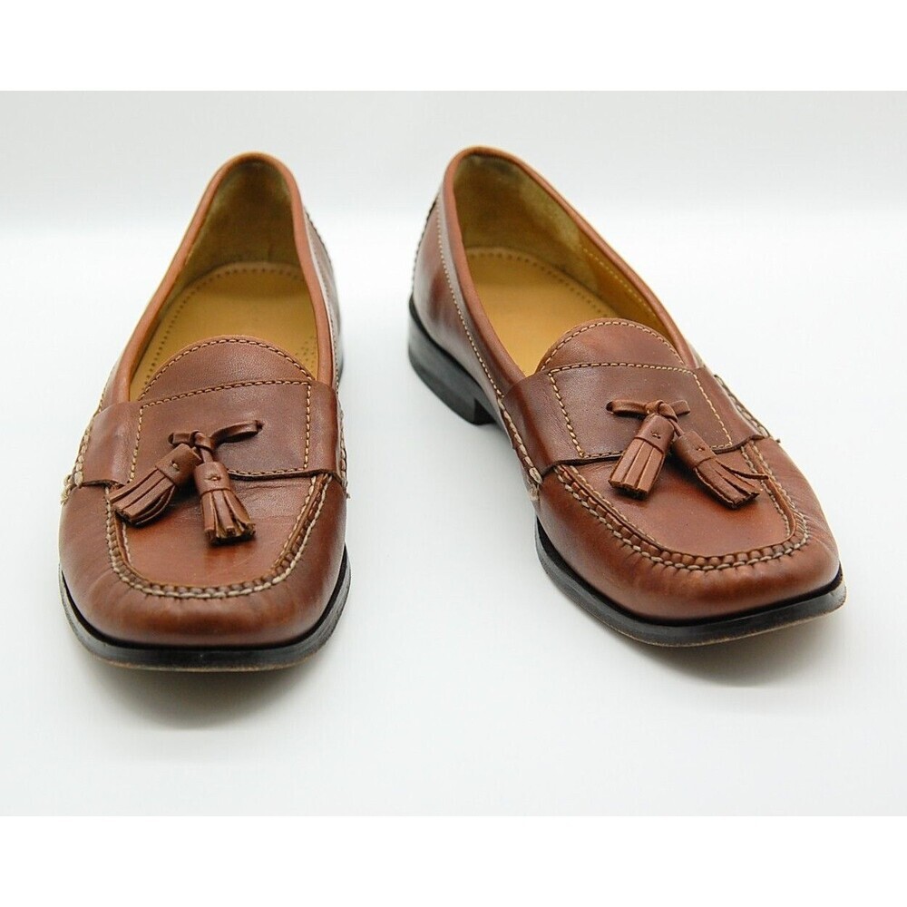 Cole Haan Pinch Tassel Loafer Brown Leather Slip On Dress Shoe C02995 Men's 10 D